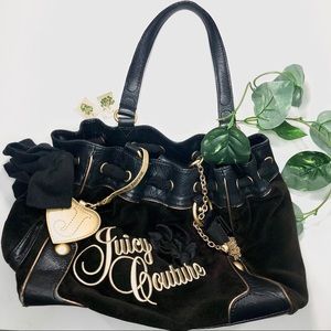 ✨Velvet Y2K Juicy Couture Black Tote Purse ✨